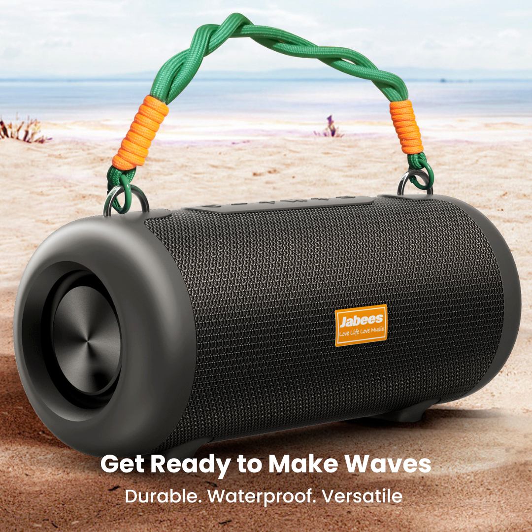 30W portable outdoor speaker with nylon strap and USB charge out